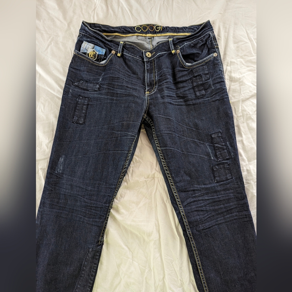 COOGI Patchwork Dark Denim Jeans - Picture 13 of 16